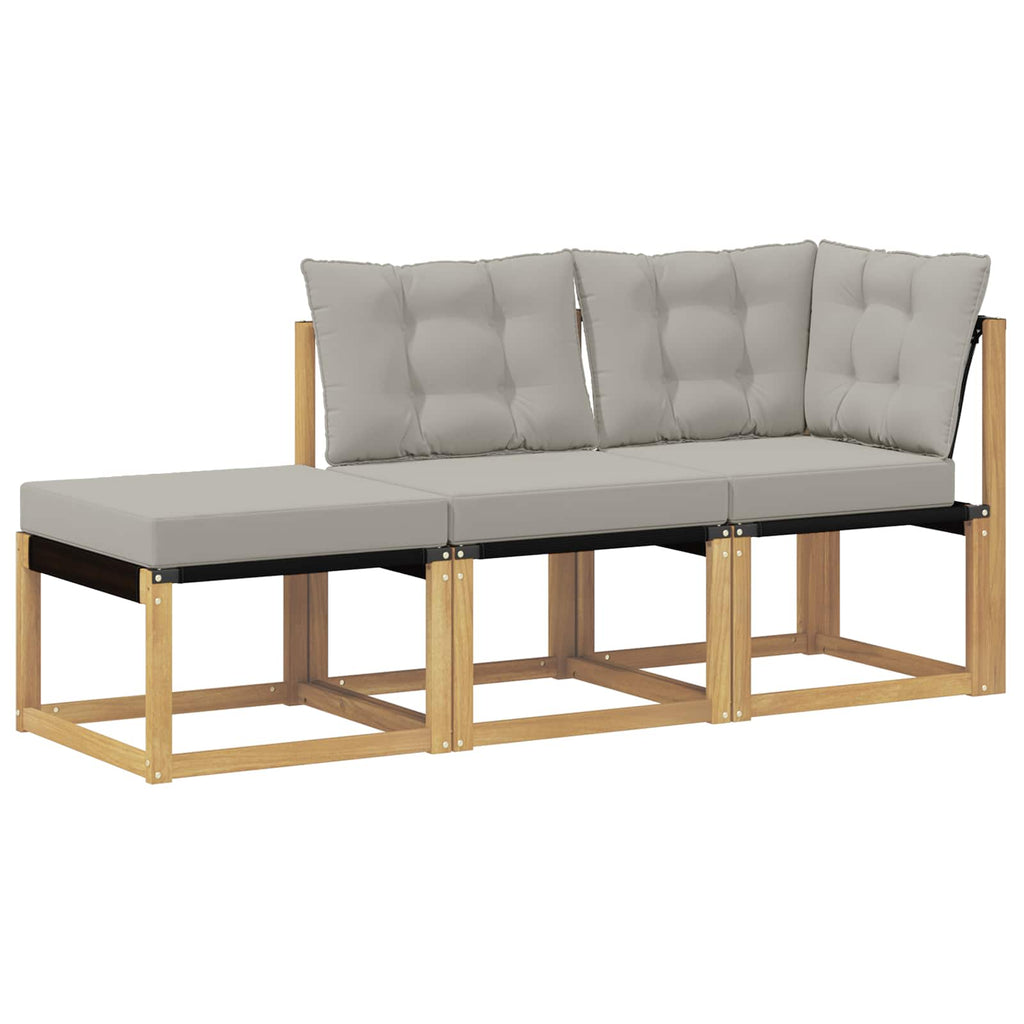 Sectional Sofa Einheiten mit Kissen 3 Stück Weiß