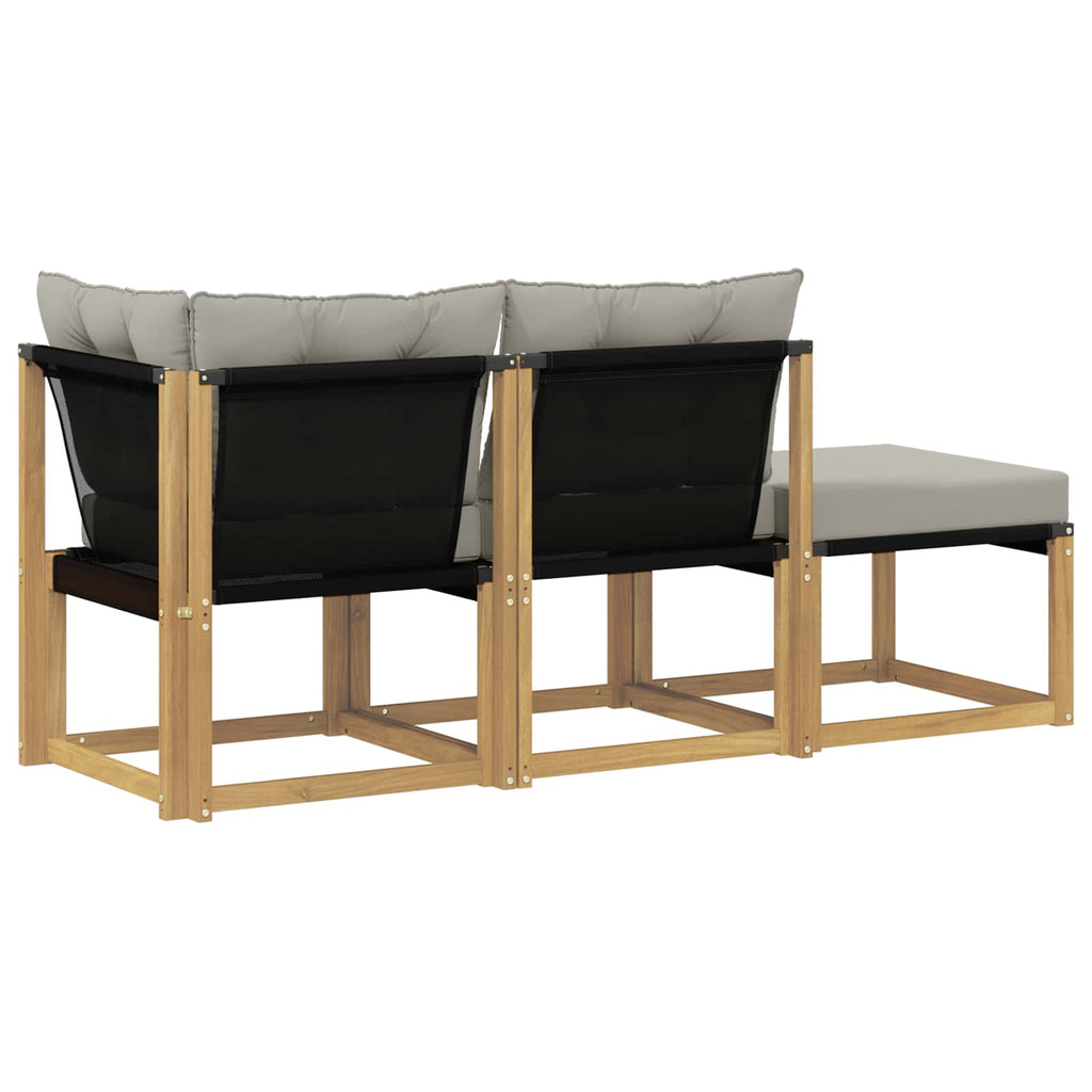 Sectional Sofa Einheiten mit Kissen 3 Stück Weiß