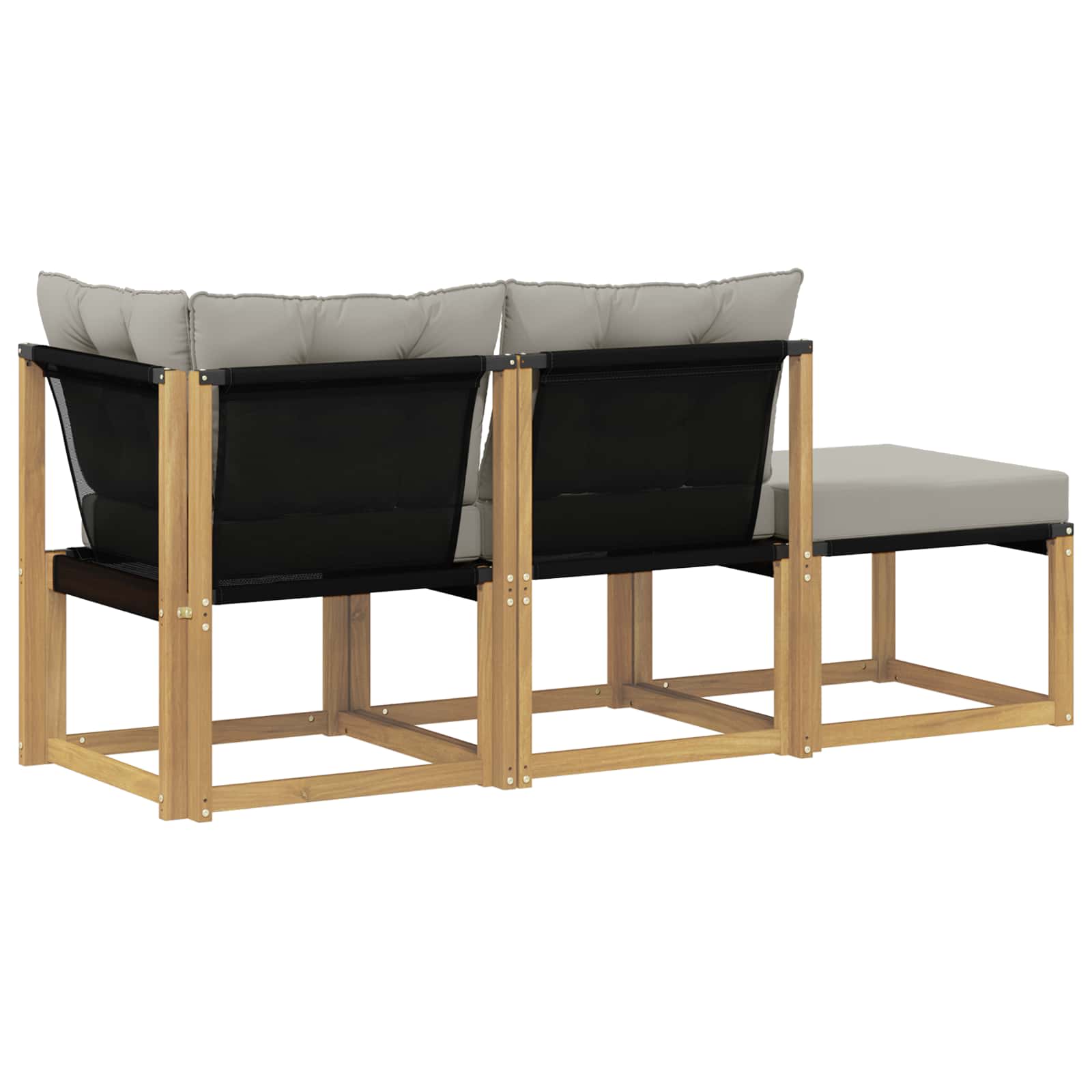 Sectional Sofa Einheiten mit Kissen 3 Stück Weiß