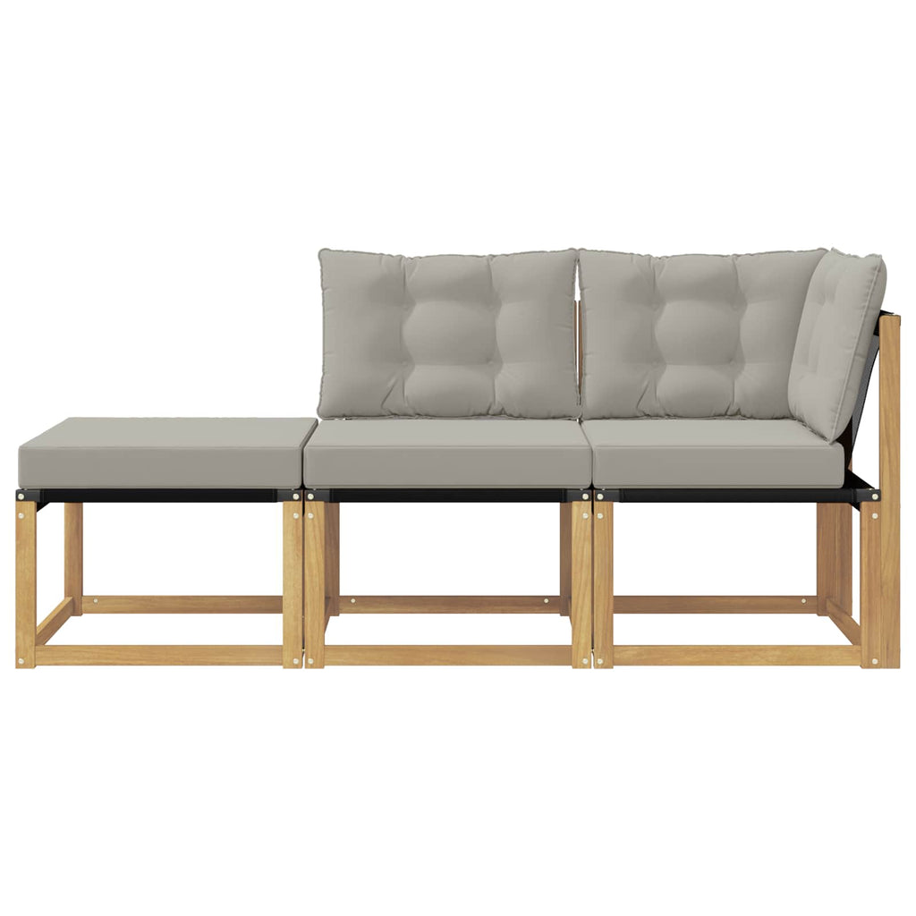 Sectional Sofa Einheiten mit Kissen 3 Stück Weiß