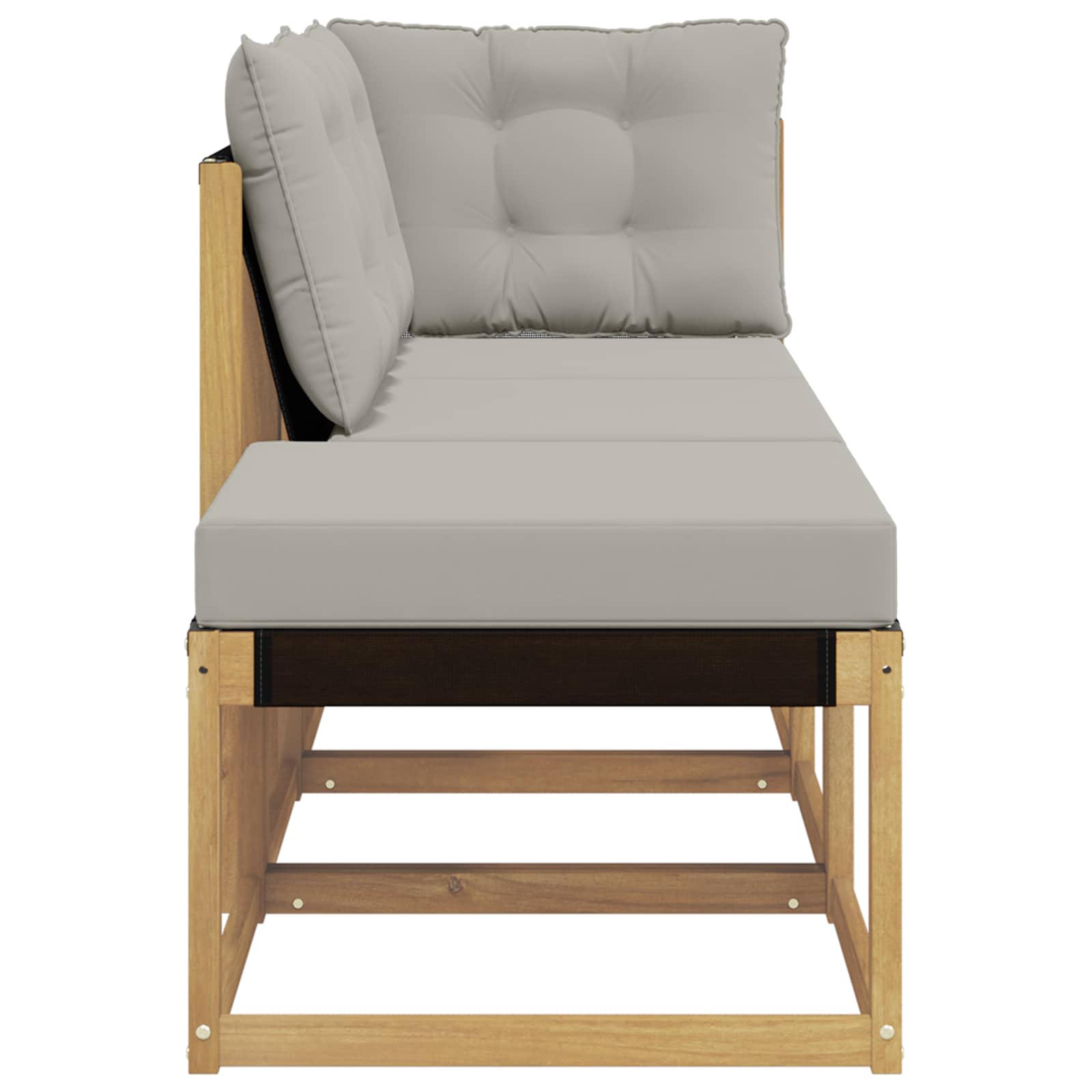 Sectional Sofa Einheiten mit Kissen 3 Stück Weiß