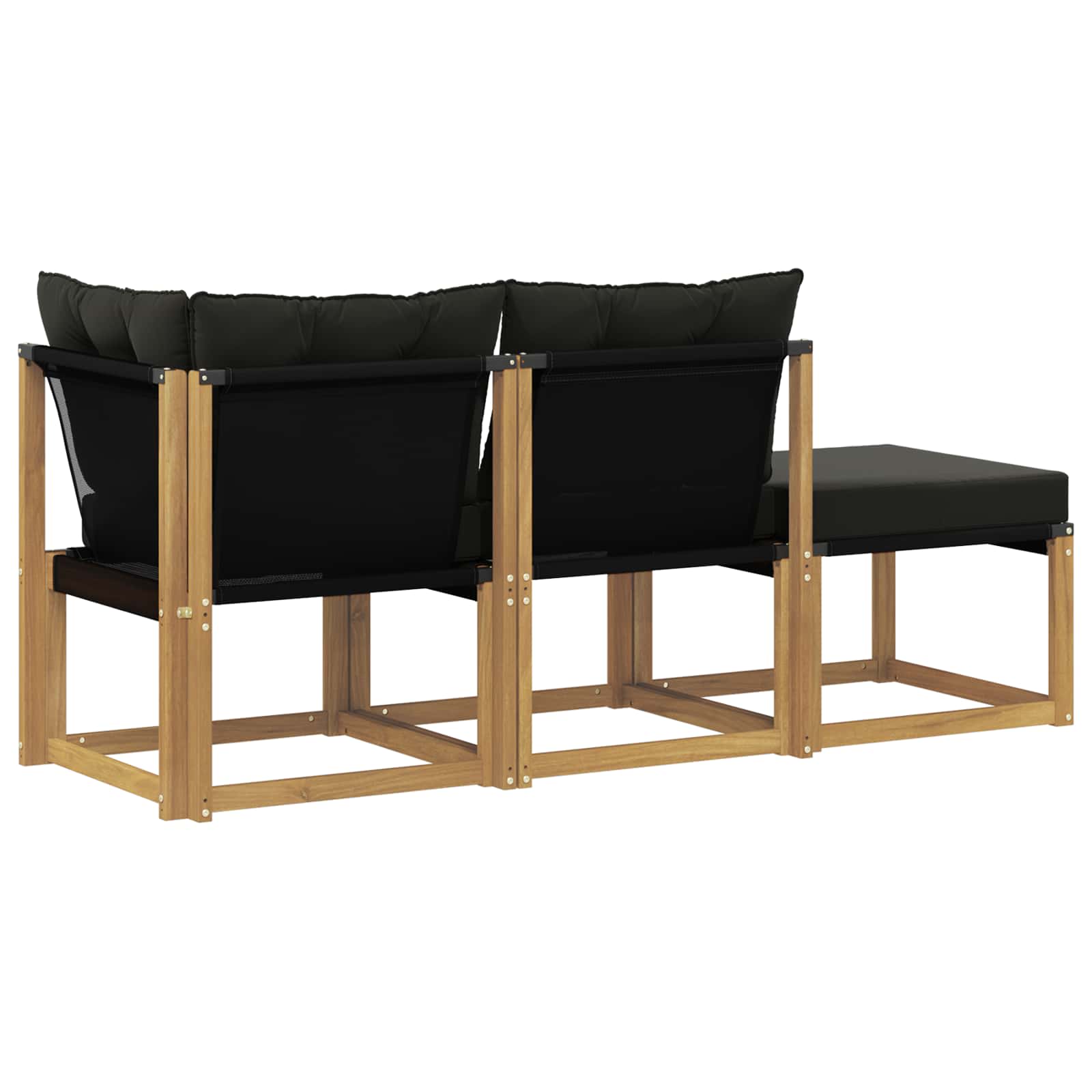 Sectional Sofa Einheiten mit Kissen 3 Stück Weiß