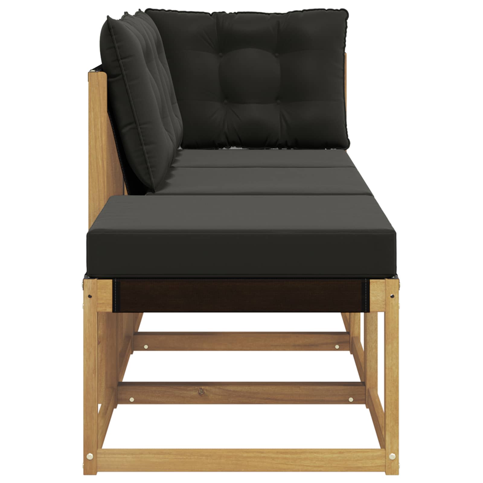 Sectional Sofa Einheiten mit Kissen 3 Stück Weiß