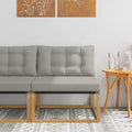 Outdoor Mittelsofa mit Kissen Weiß 79 x 83 x 73 cm Stahl