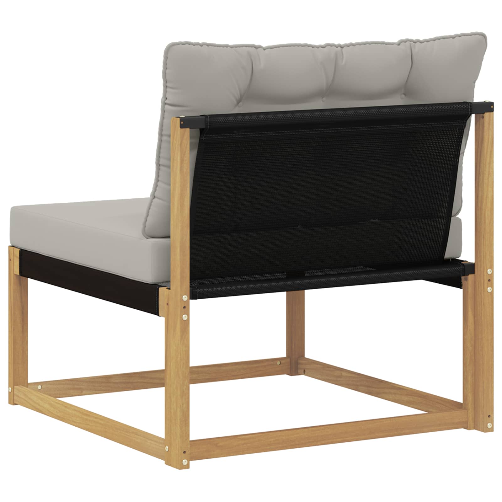 Outdoor Mittelsofa mit Kissen Weiß 79 x 83 x 73 cm Stahl