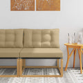 Outdoor Mittelsofa mit Kissen Weiß 79 x 83 x 73 cm Stahl