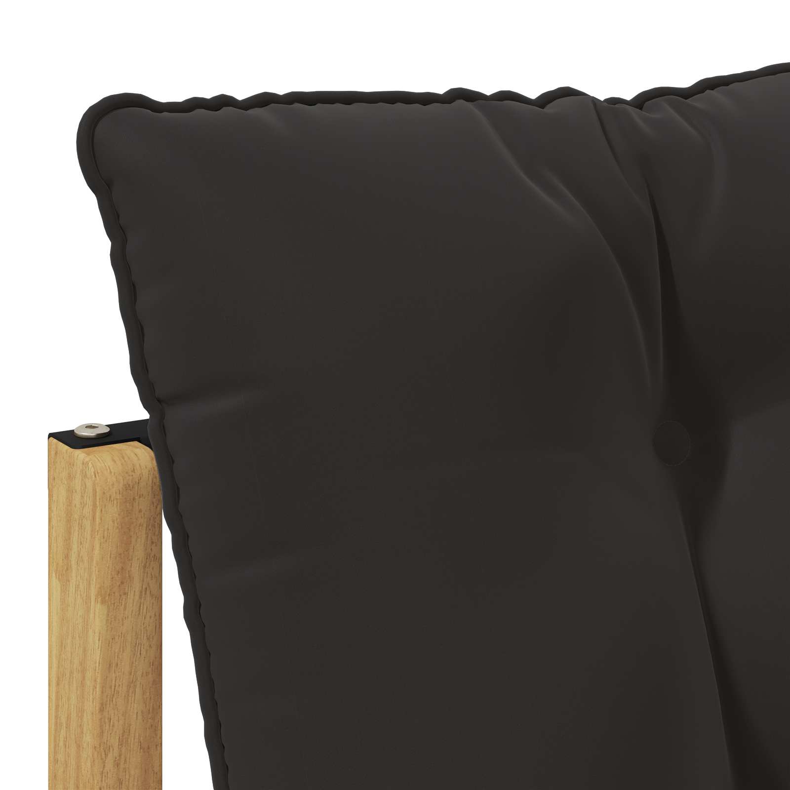 Outdoor Mittelsofa Massives Akazienholz und Textilene Weiß