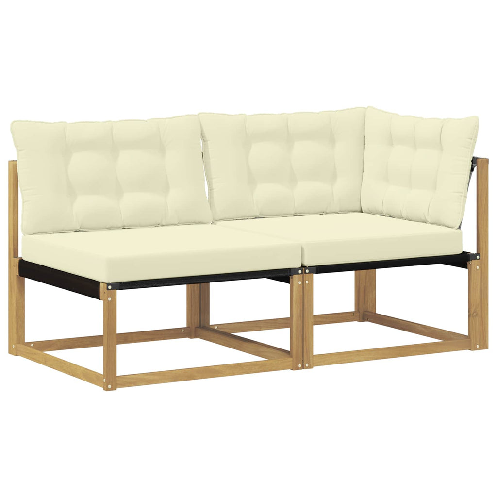 Sectional Sofa Einheiten mit Kissen Weiß 162,5 x 83 x 73 cm