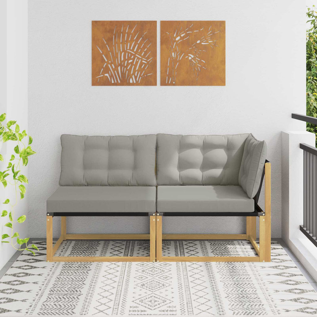 Sectional Sofa Einheiten mit Kissen Weiß 162,5 x 83 x 73 cm