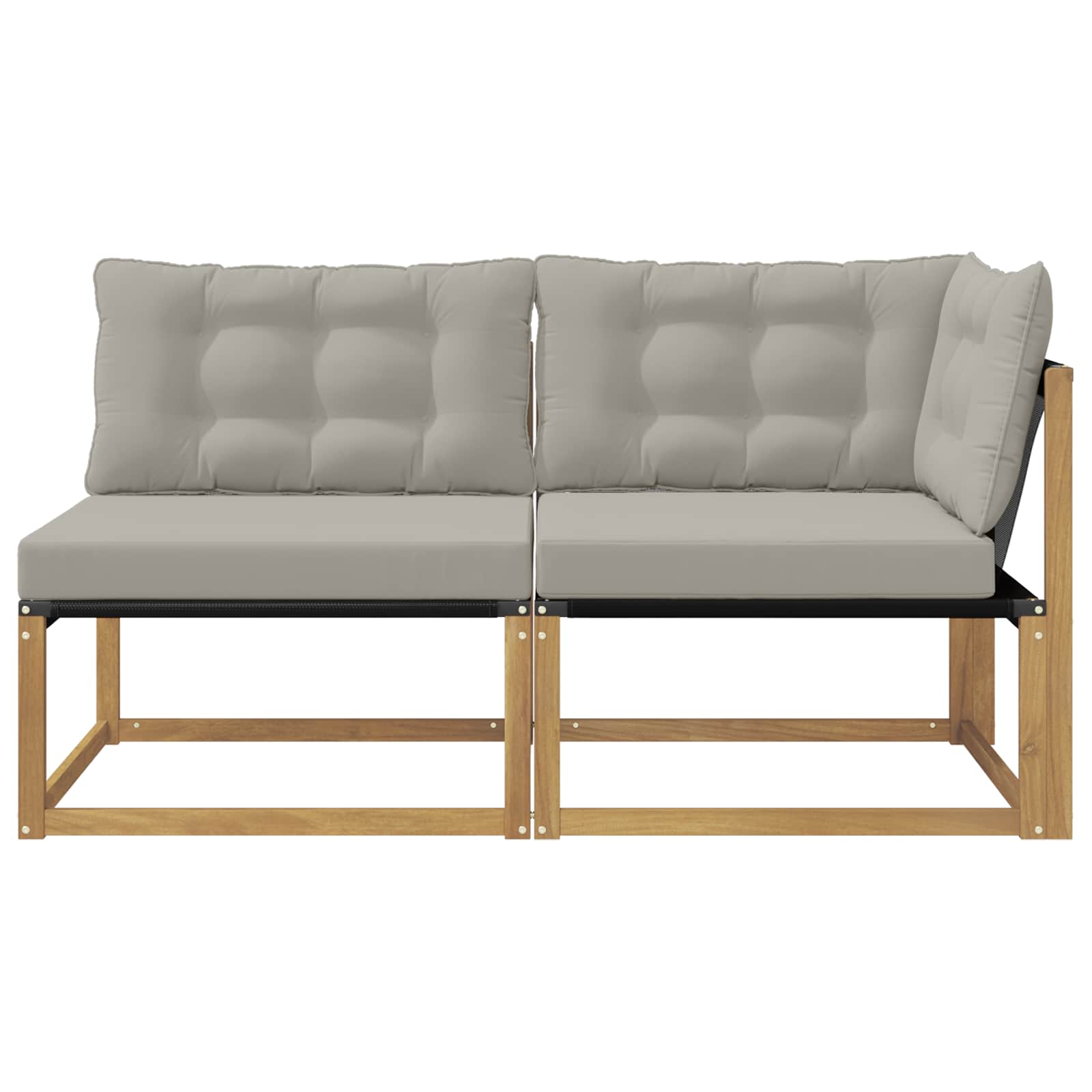 Sectional Sofa Einheiten mit Kissen Weiß 162,5 x 83 x 73 cm