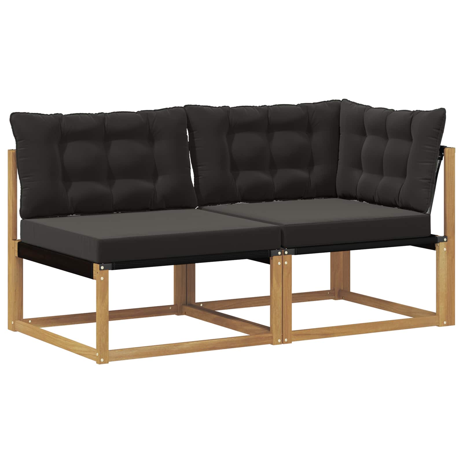 Sectional Sofa Einheiten mit Kissen Weiß 162,5 x 83 x 73 cm