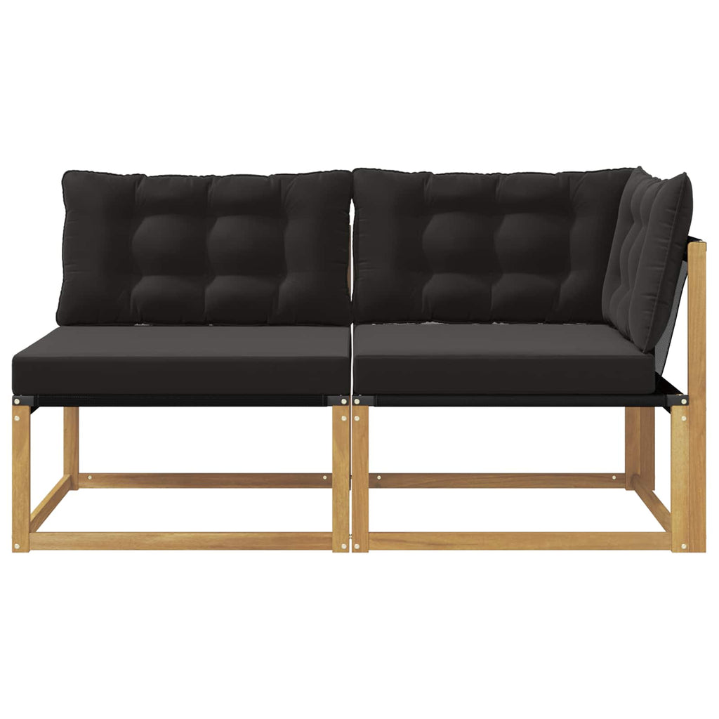 Sectional Sofa Einheiten mit Kissen Weiß 162,5 x 83 x 73 cm