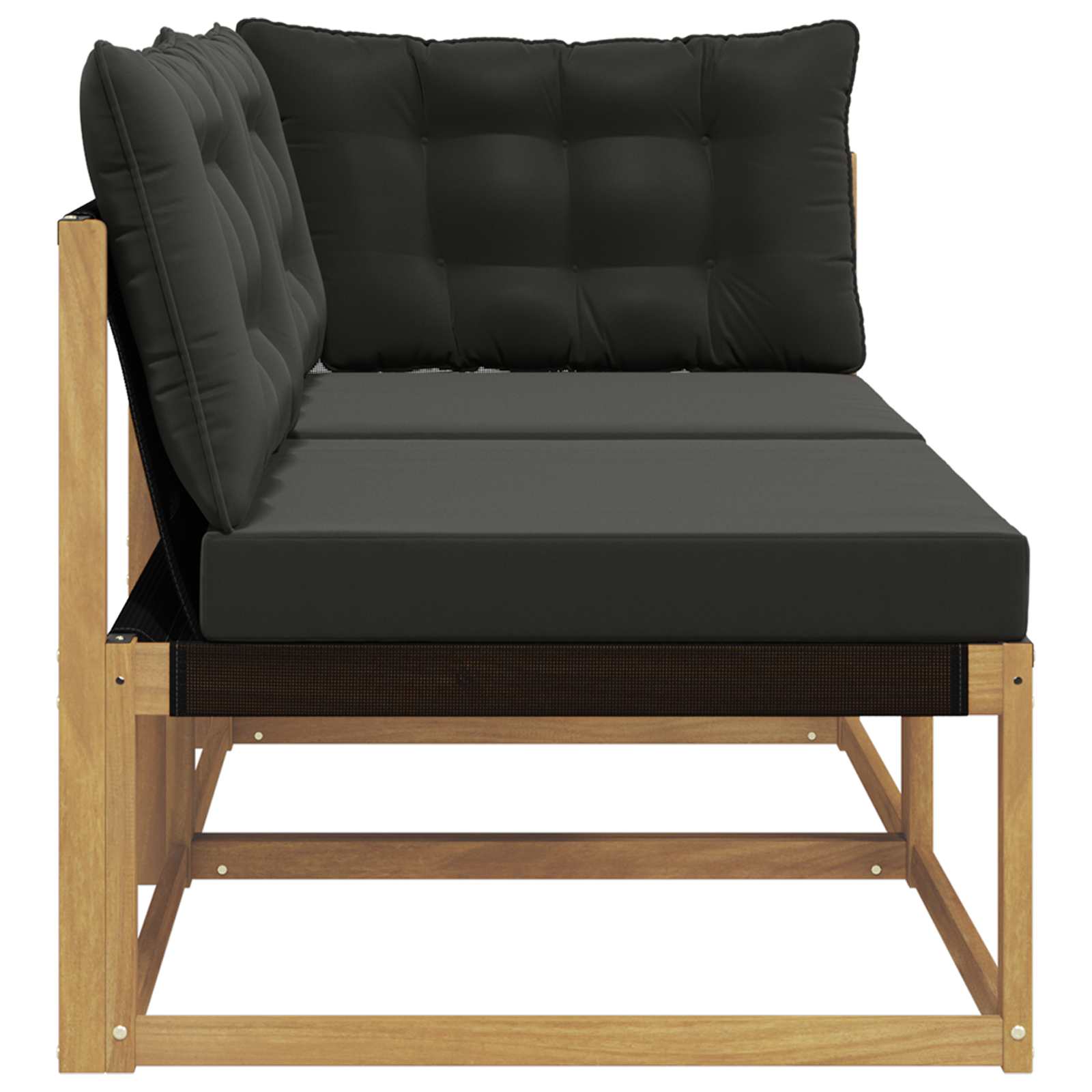 Sectional Sofa Einheiten mit Kissen Weiß 162,5 x 83 x 73 cm
