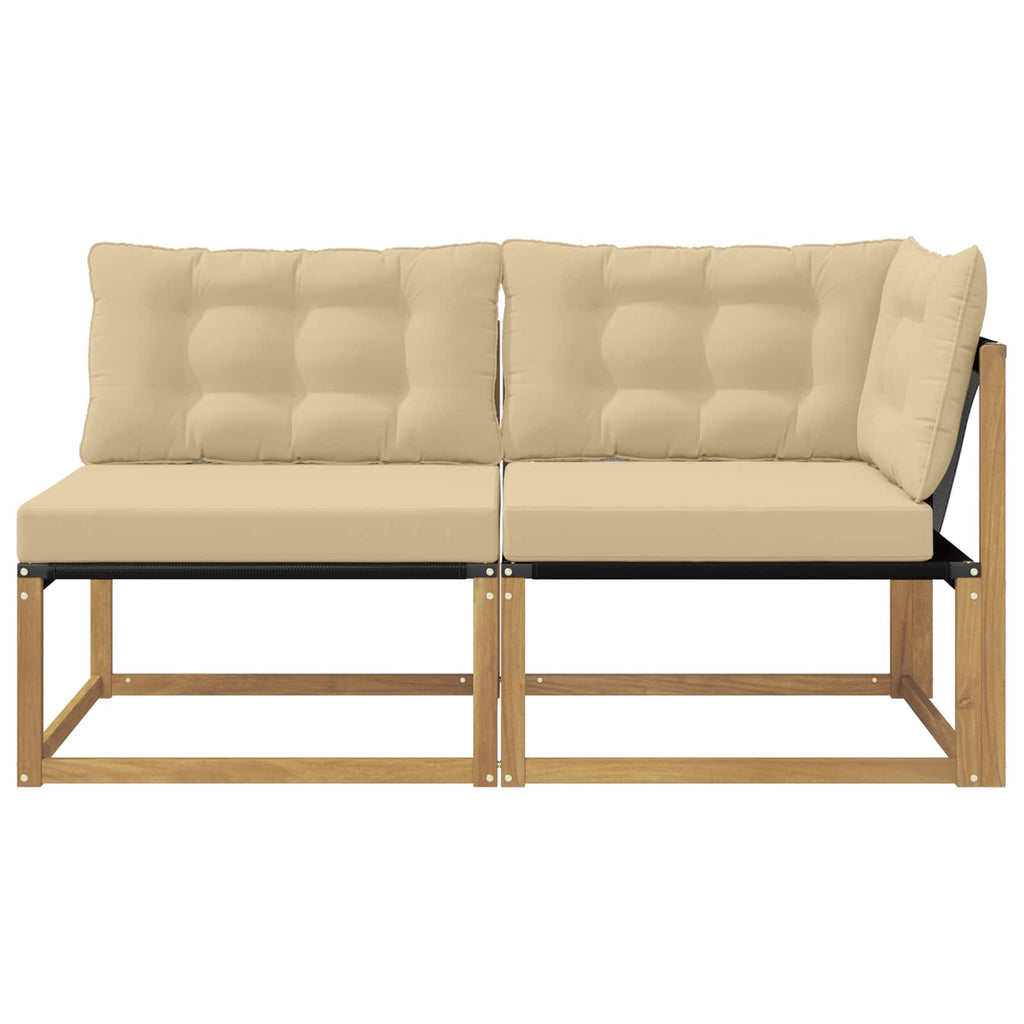Sectional Sofa Einheiten mit Kissen Weiß 162,5 x 83 x 73 cm