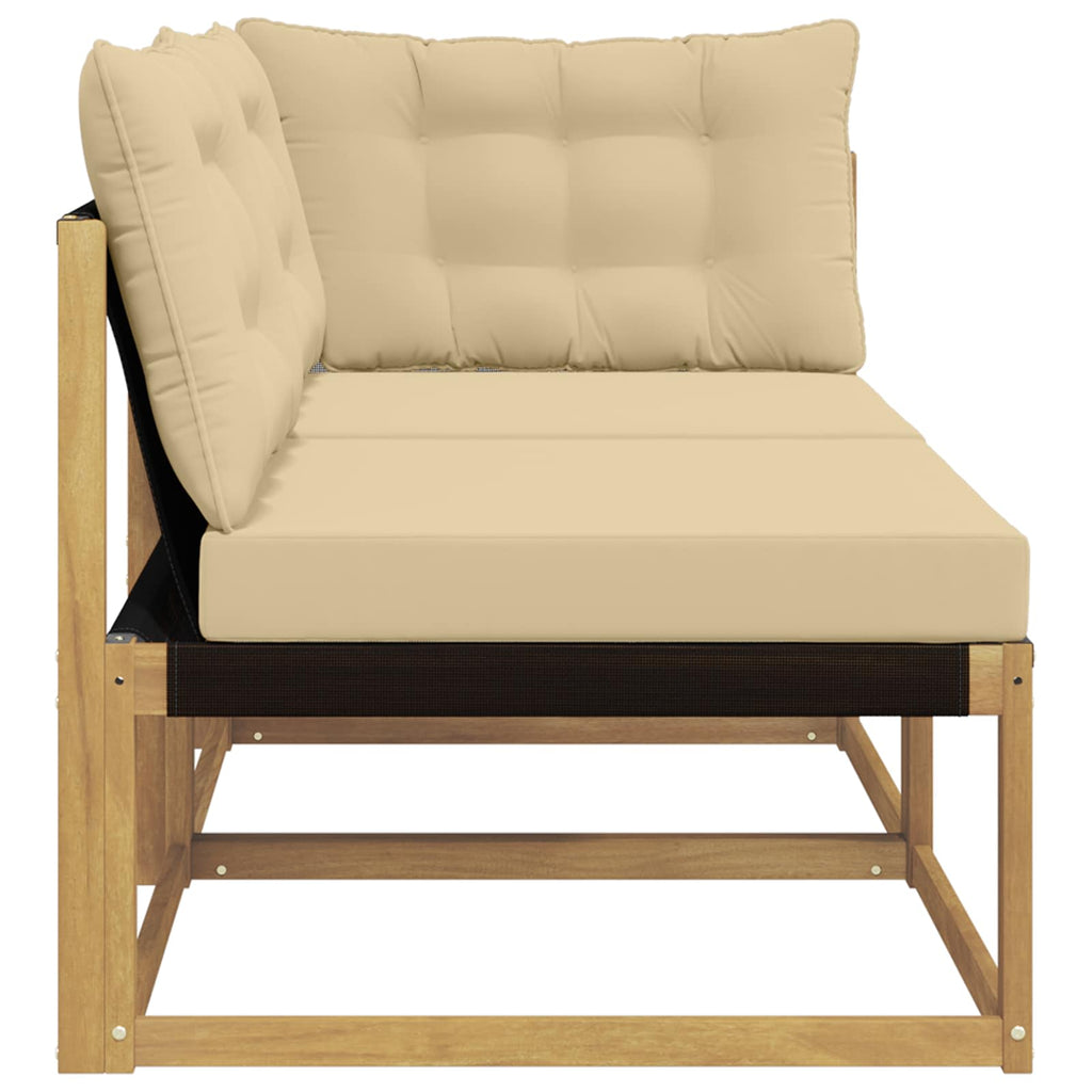 Sectional Sofa Einheiten mit Kissen Weiß 162,5 x 83 x 73 cm