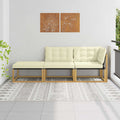 Sectional Sofa Einheiten mit Kissen Weiß 241,5 x 83 x 73 cm