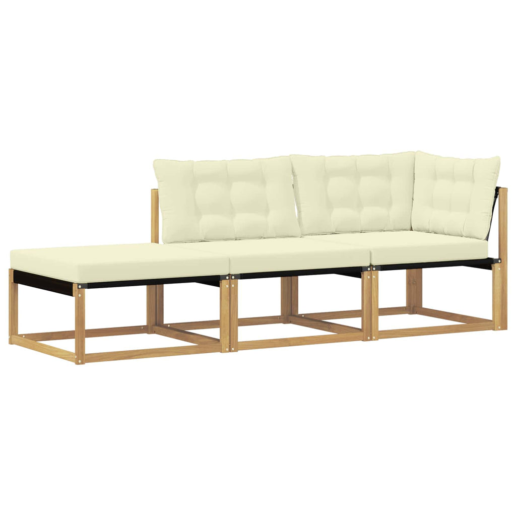 Sectional Sofa Einheiten mit Kissen Weiß 241,5 x 83 x 73 cm