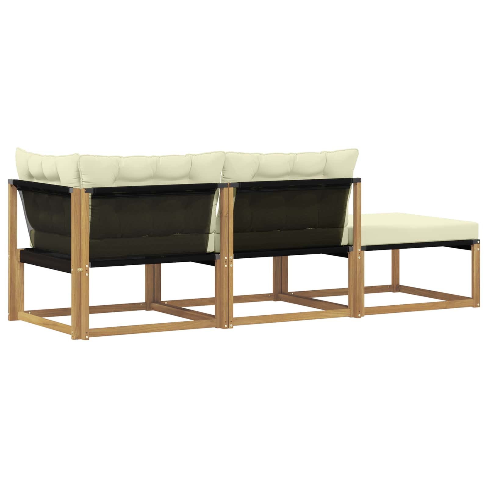 Sectional Sofa Einheiten mit Kissen Weiß 241,5 x 83 x 73 cm