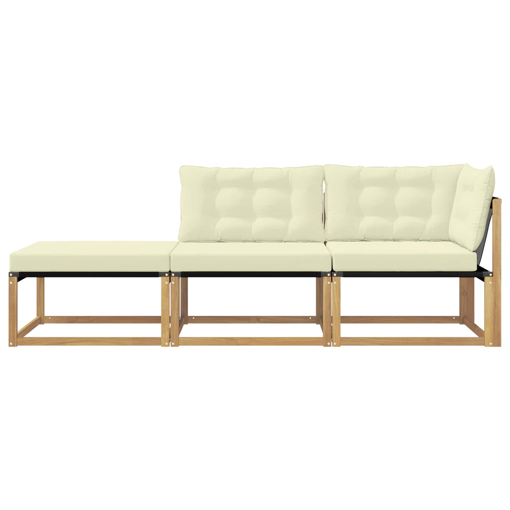 Sectional Sofa Einheiten mit Kissen Weiß 241,5 x 83 x 73 cm