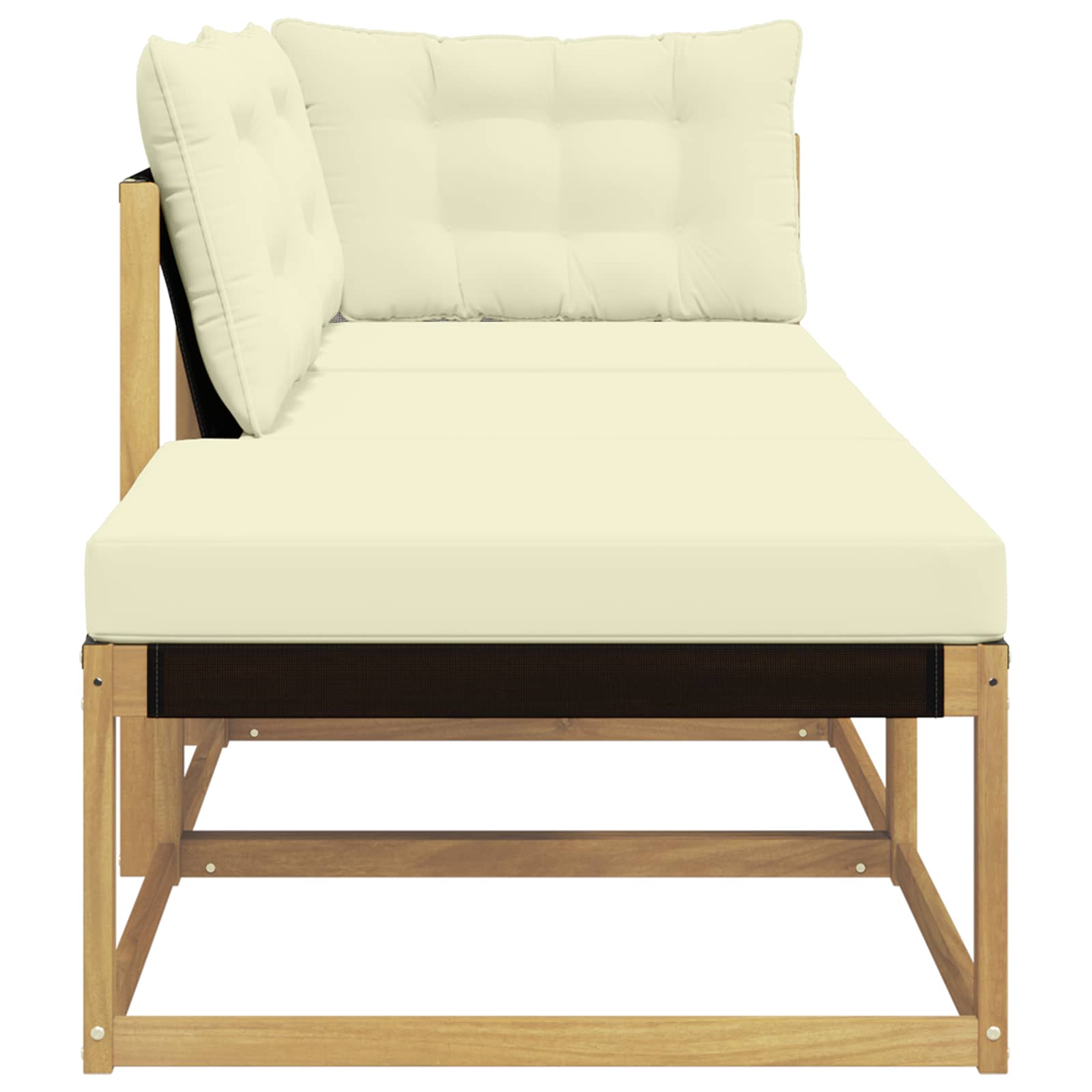 Sectional Sofa Einheiten mit Kissen Weiß 241,5 x 83 x 73 cm