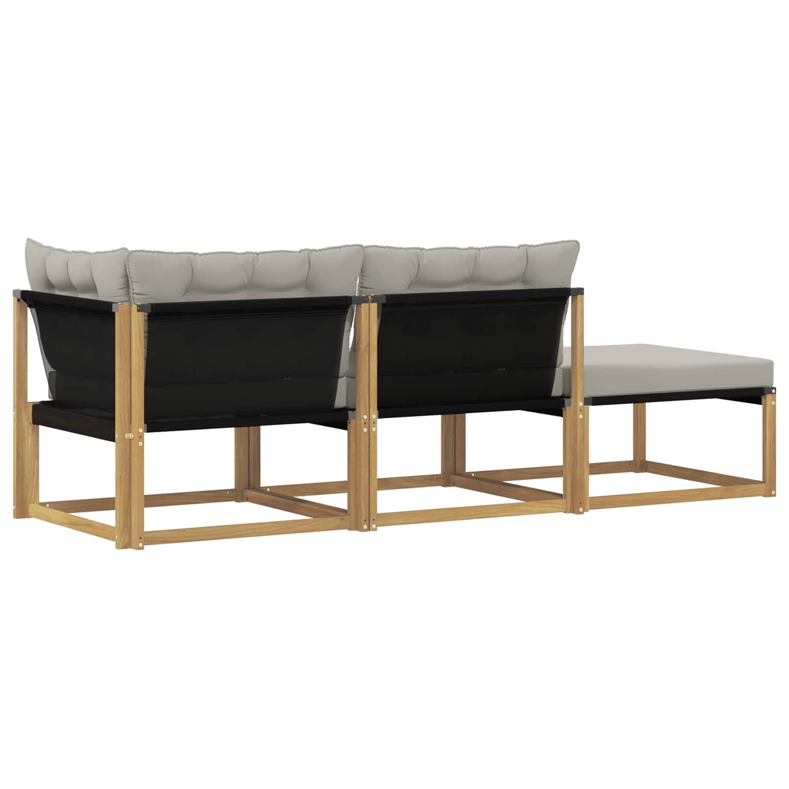 Outdoor-Sofagarnitur Weiß und Hellgrau 241,5 x 83 x 73 cm