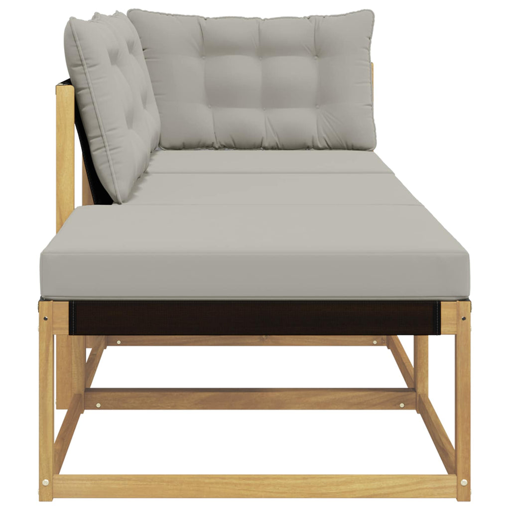 Outdoor-Sofagarnitur Weiß und Hellgrau 241,5 x 83 x 73 cm