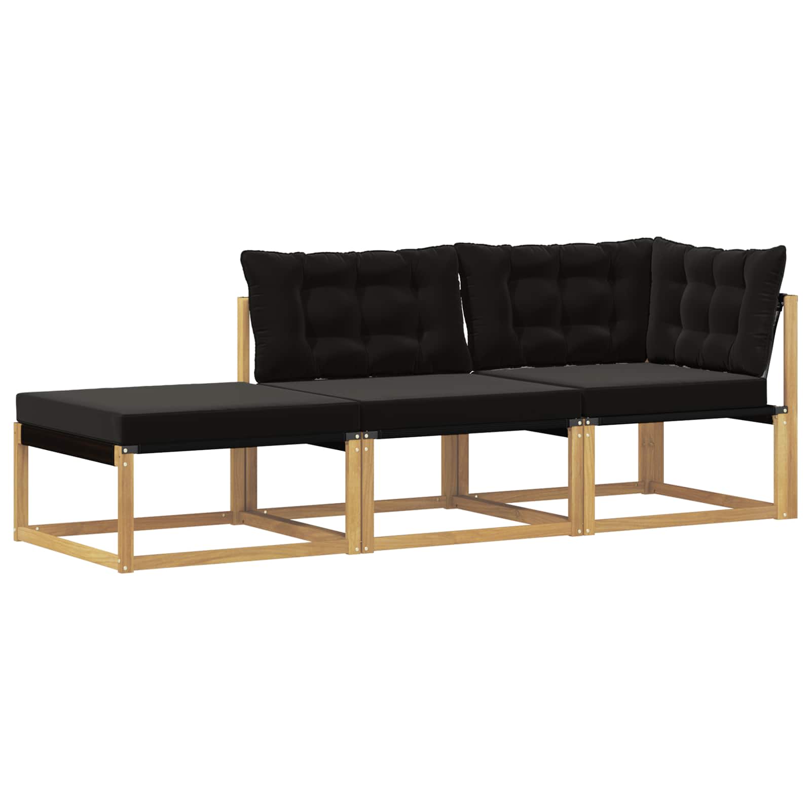 Sectional Sofa Einheiten mit Kissen Weiß 241,5 x 83 x 73 cm