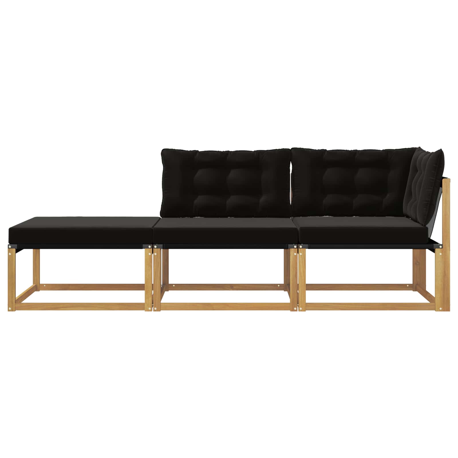 Sectional Sofa Einheiten mit Kissen Weiß 241,5 x 83 x 73 cm