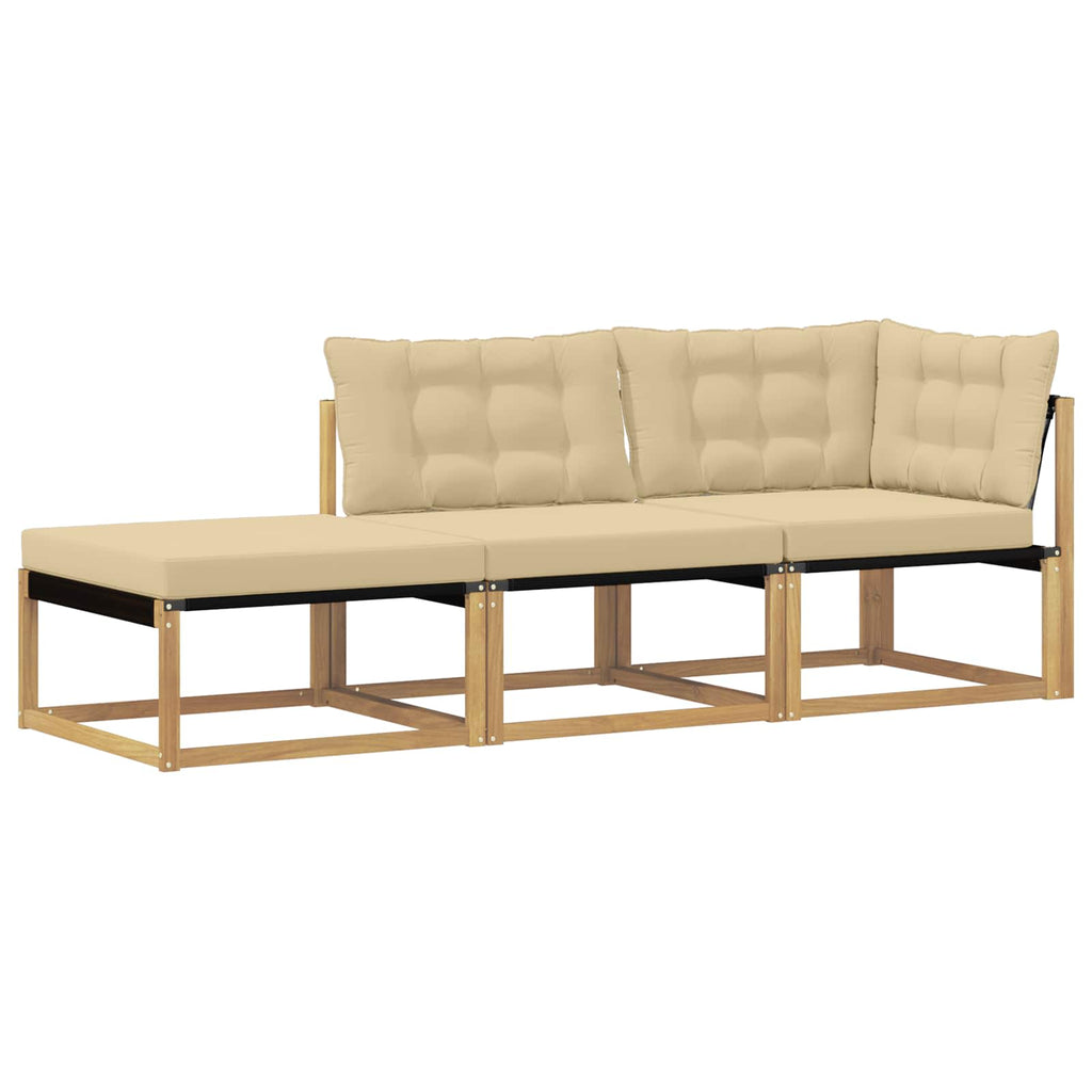 Sectional Sofa Einheiten mit Kissen Weiß 241,5 x 83 x 73 cm