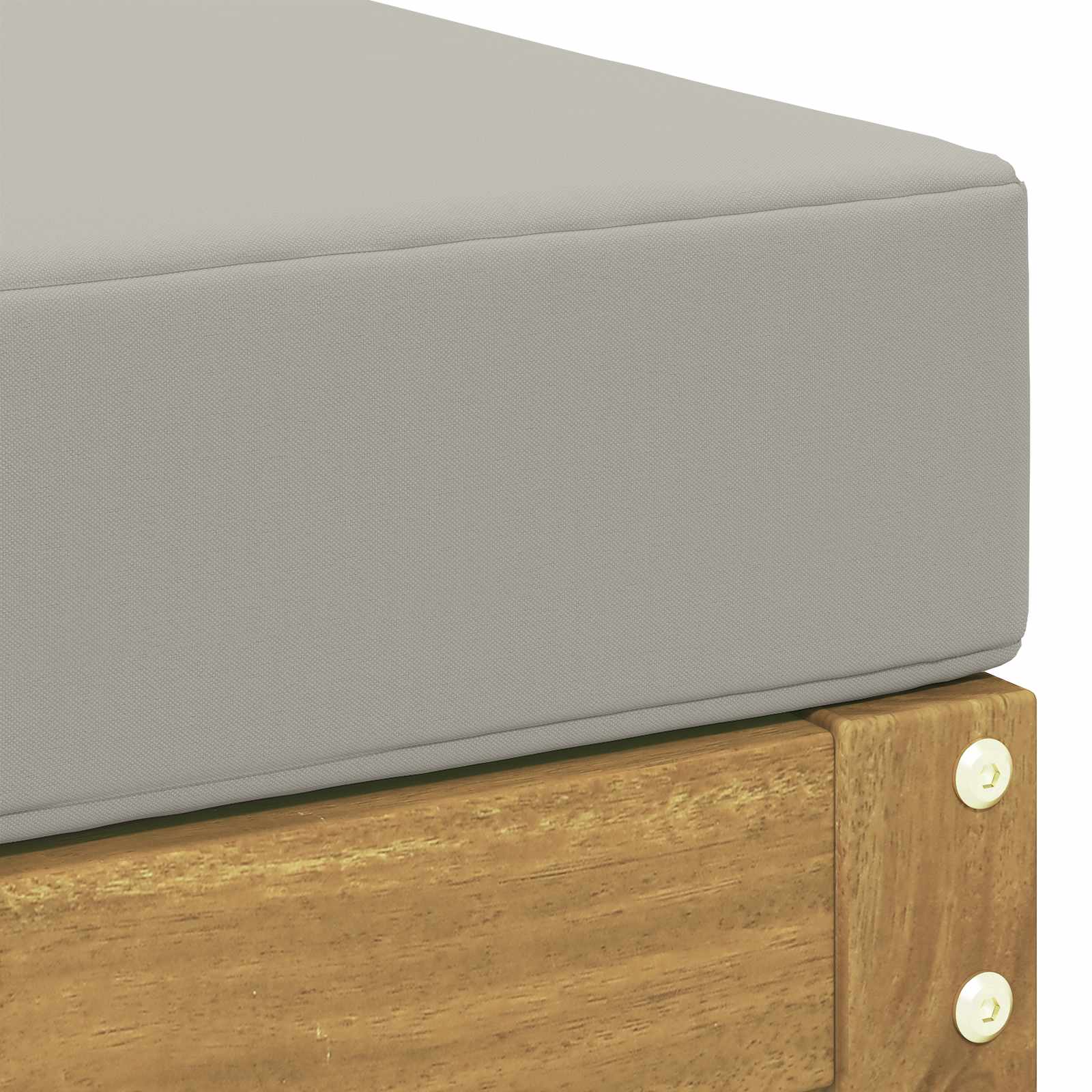 Outdoor Hocker Bank Weiß 43 x 43 x 45 cm Massivholz Akazie
