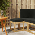 Outdoor Hocker Bank Weiß 43 x 43 x 45 cm Massivholz Akazie