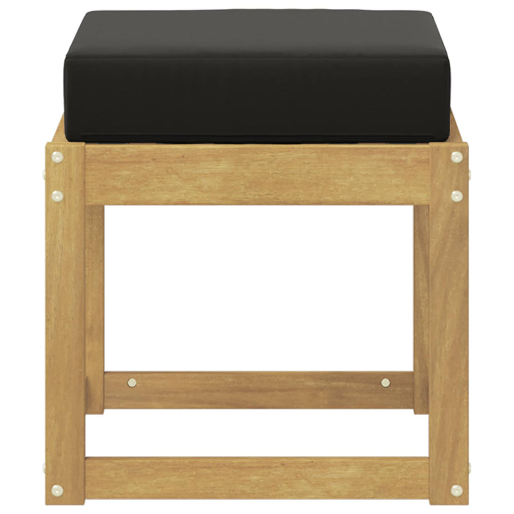 Outdoor Hocker Bank Weiß 43 x 43 x 45 cm Massivholz Akazie