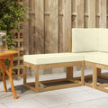 Outdoor Hocker Bank Weiß 80 x 43 x 45 cm Massivholz Akazie