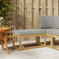 Outdoor Hocker Bank Weiß 80 x 43 x 45 cm Massivholz Akazie