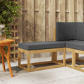 Outdoor Hocker Bank Weiß 80 x 43 x 45 cm Massivholz Akazie