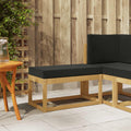 Outdoor Hocker Bank Weiß 80 x 43 x 45 cm Massivholz Akazie