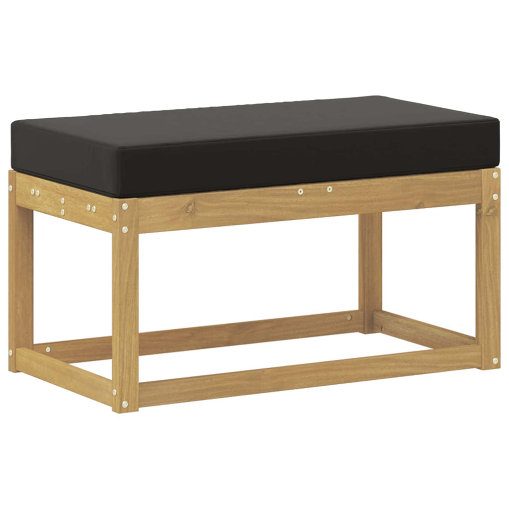 Outdoor Hocker Bank Weiß 80 x 43 x 45 cm Massivholz Akazie