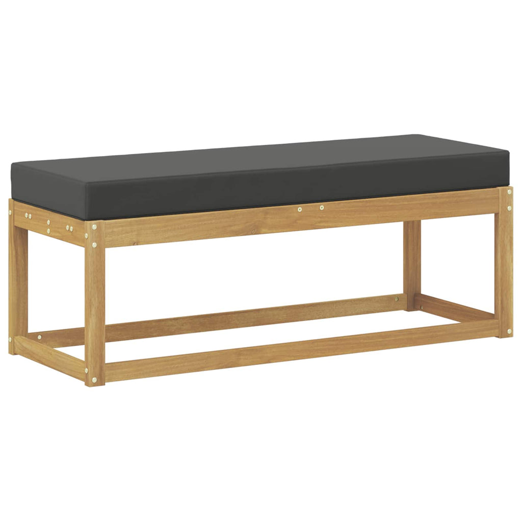 Outdoor Hocker Bank Weiß 115 x 43 x 45 cm Massivholz Akazie