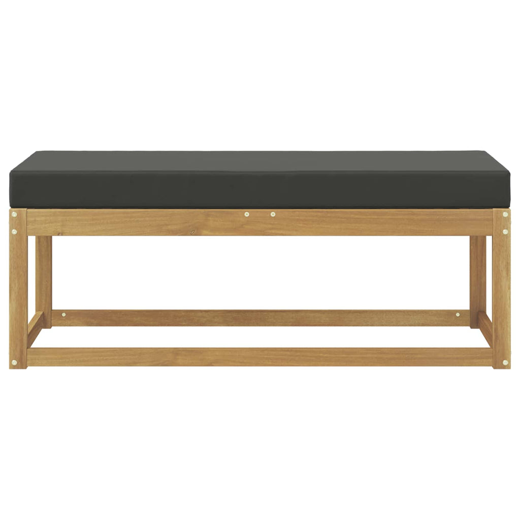 Outdoor Hocker Bank Weiß 115 x 43 x 45 cm Massivholz Akazie