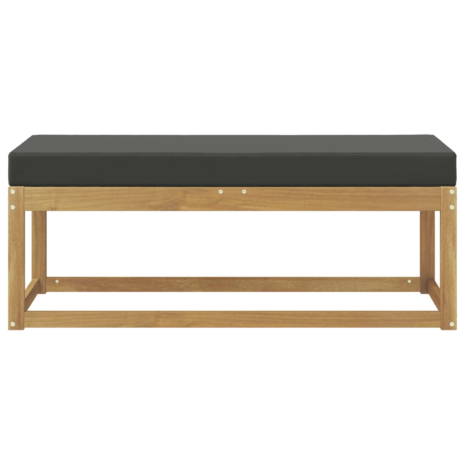 Outdoor Hocker Bank Weiß 115 x 43 x 45 cm Massivholz Akazie