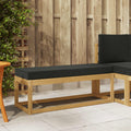 Outdoor Hocker Bank Weiß 115 x 43 x 45 cm Massivholz Akazie