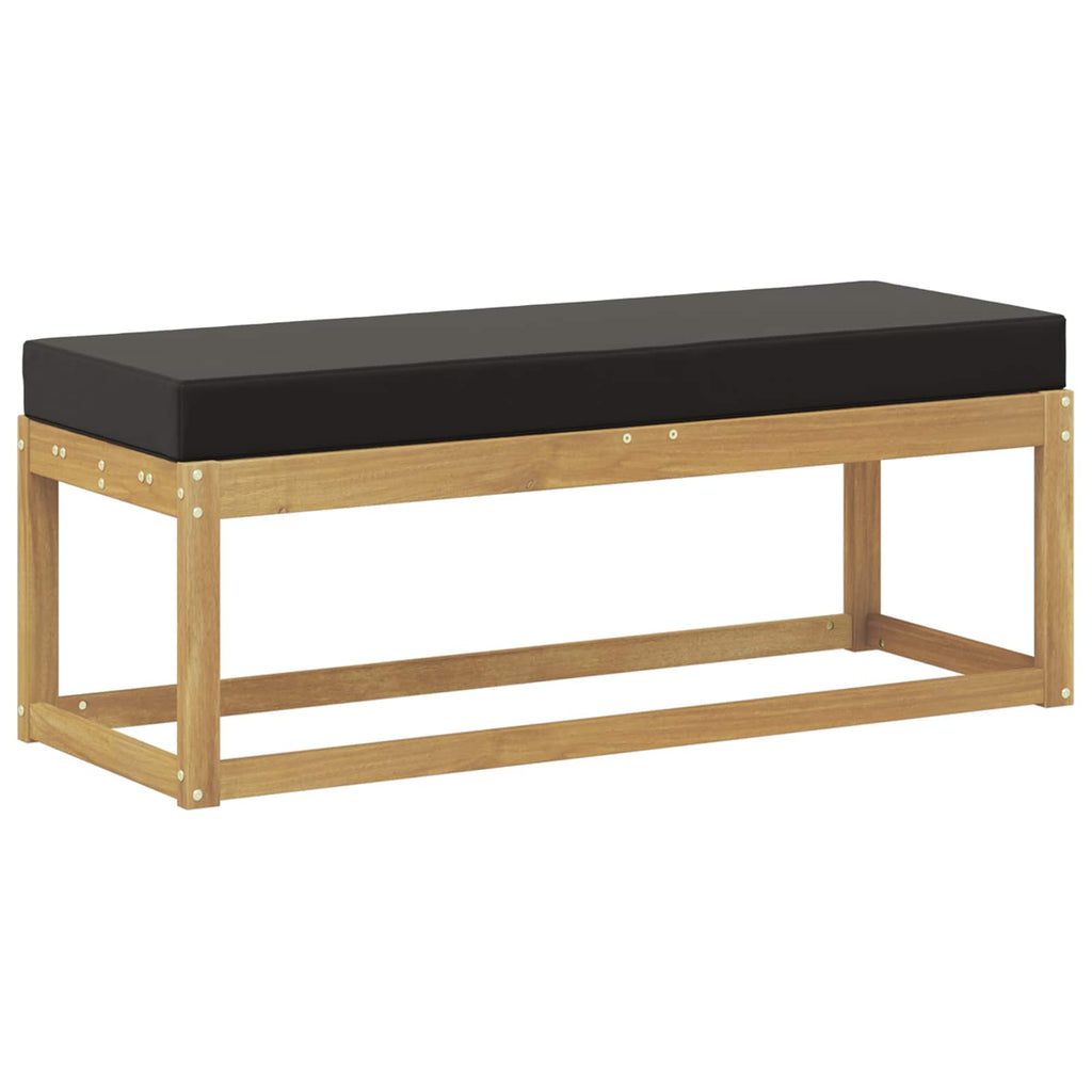 Outdoor Hocker Bank Weiß 115 x 43 x 45 cm Massivholz Akazie
