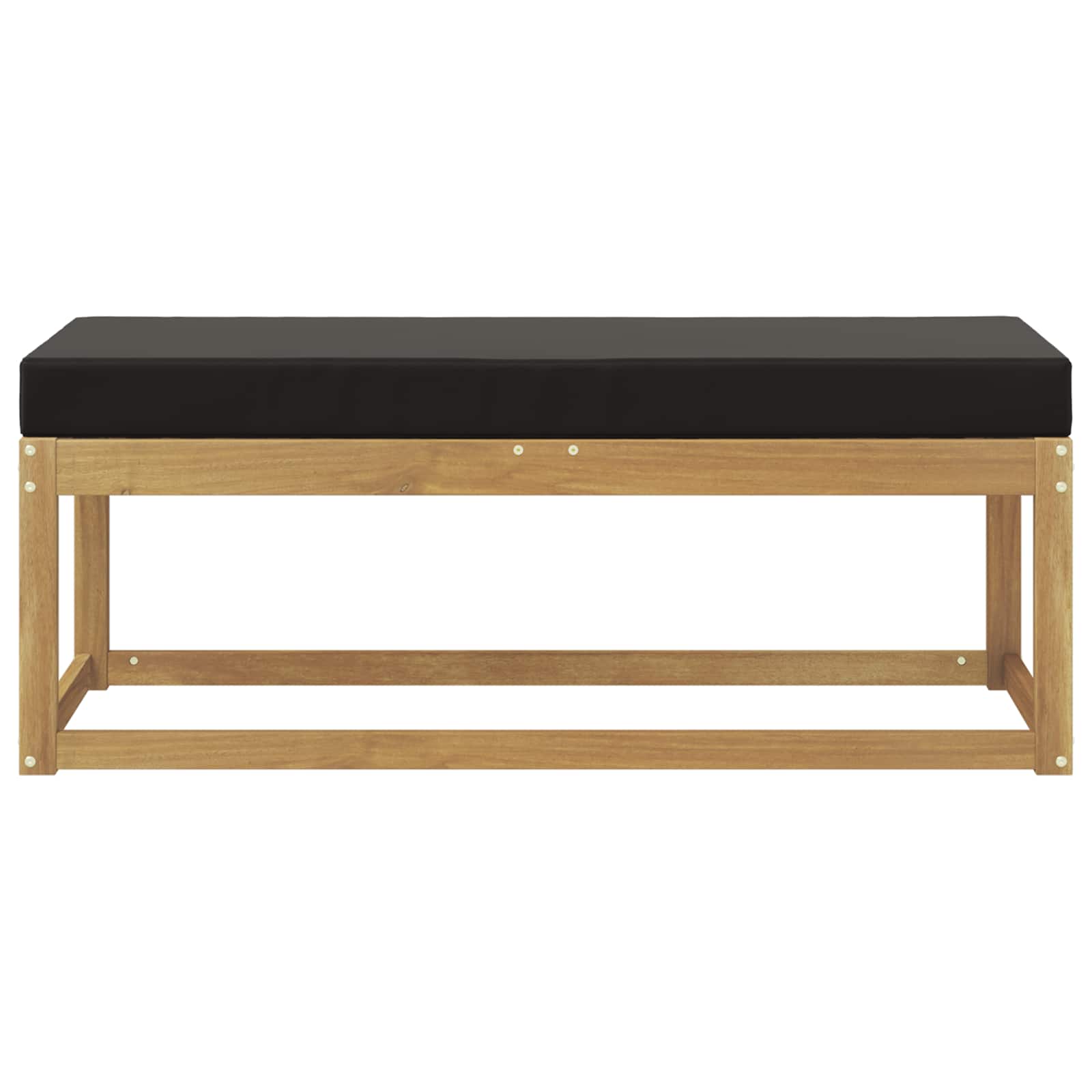 Outdoor Hocker Bank Weiß 115 x 43 x 45 cm Massivholz Akazie