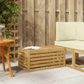 Outdoor Hocker Bank Weiß 79 x 43 x 37 cm Massivholz Akazie