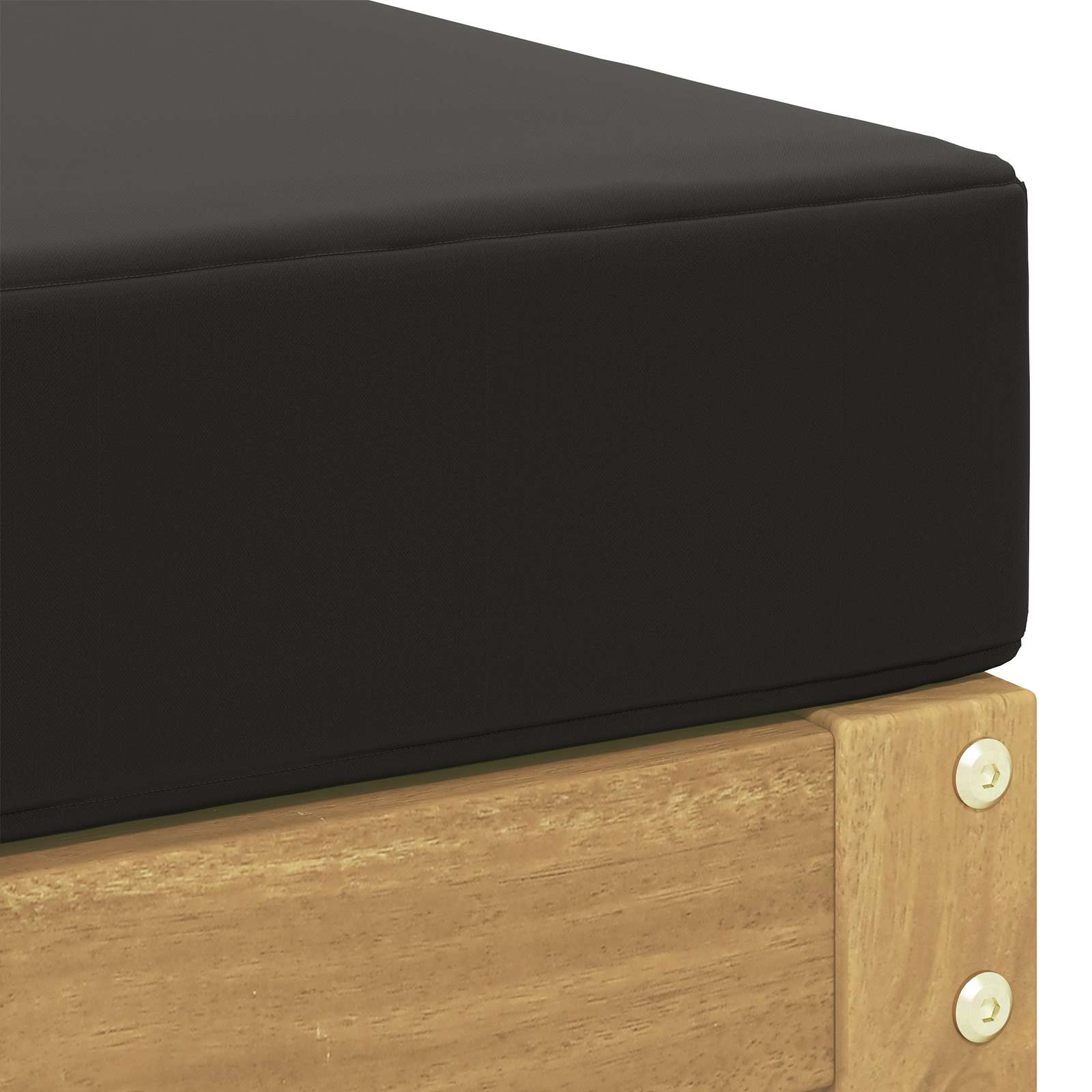 Outdoor Hocker Bank Weiß 80 x 43 x 45 cm Massivholz Akazie