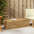 Outdoor Hocker Bank Weiß 115 x 43 x 37 cm Massivholz Akazie