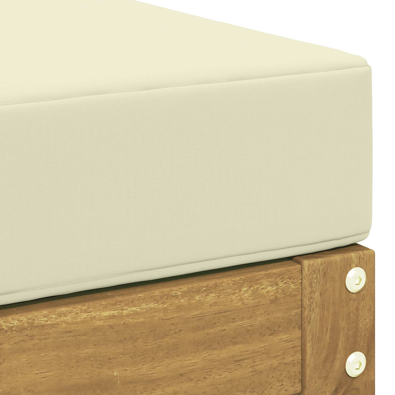 Outdoor-Sofagarnitur Weiß und Creme 115 x 43 x 45 cm
