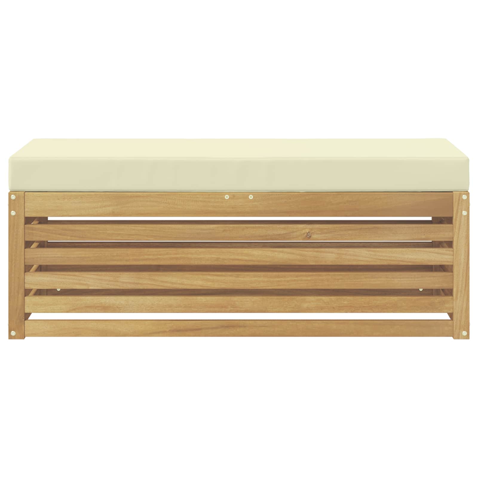 Outdoor-Sofagarnitur Weiß und Creme 115 x 43 x 45 cm