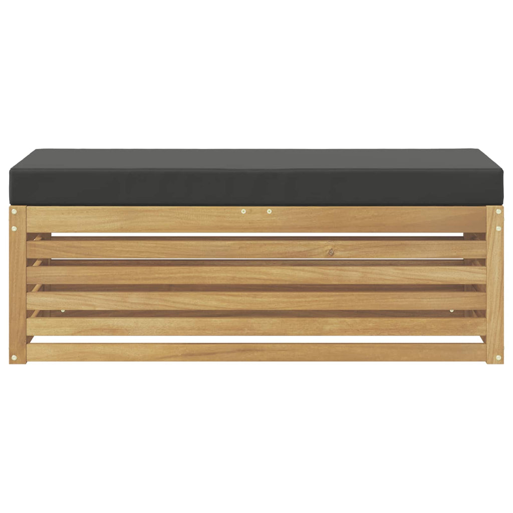 Outdoor-Sofagarnitur Weiß und Anthrazit 115 x 43 x 45 cm