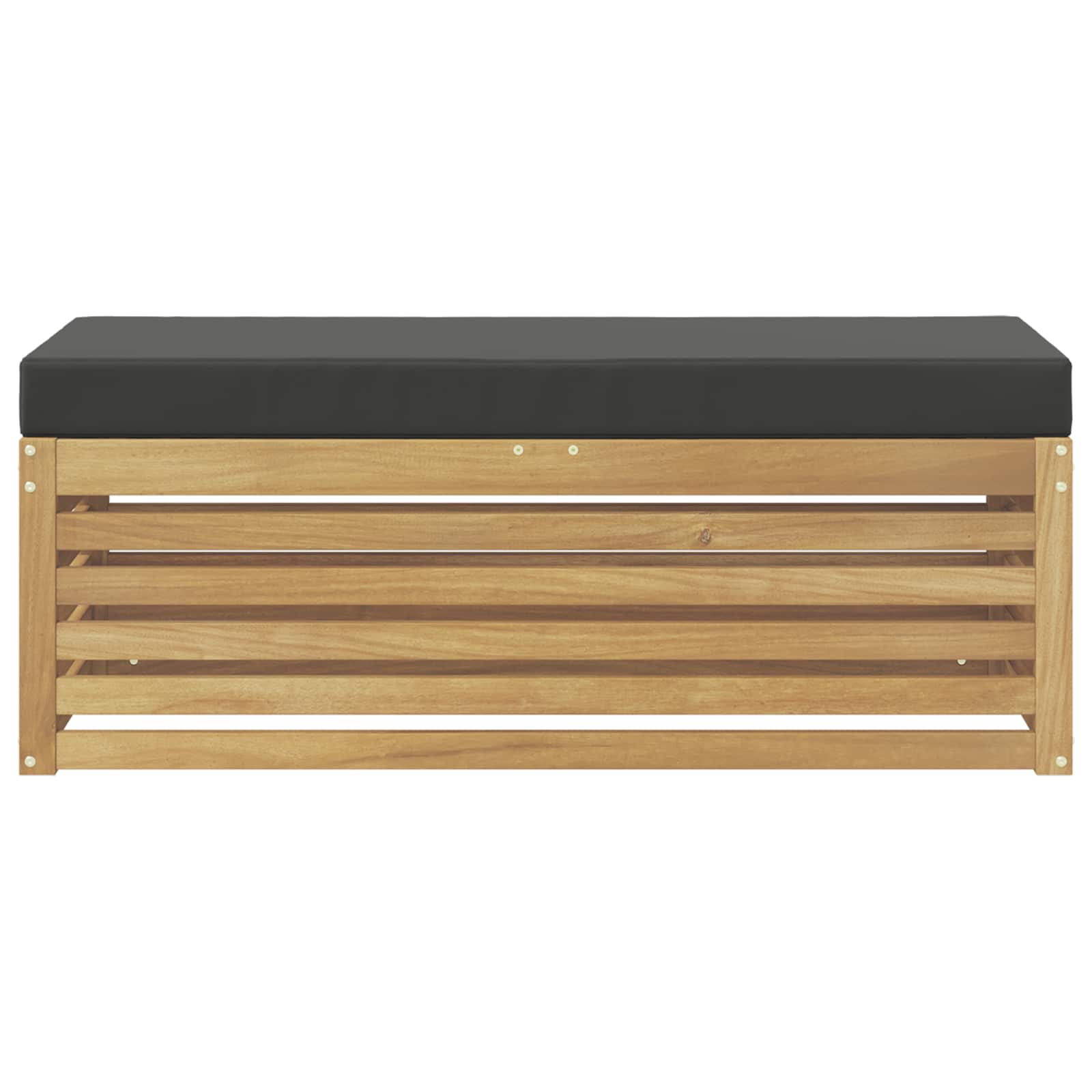 Outdoor-Sofagarnitur Weiß und Anthrazit 115 x 43 x 45 cm